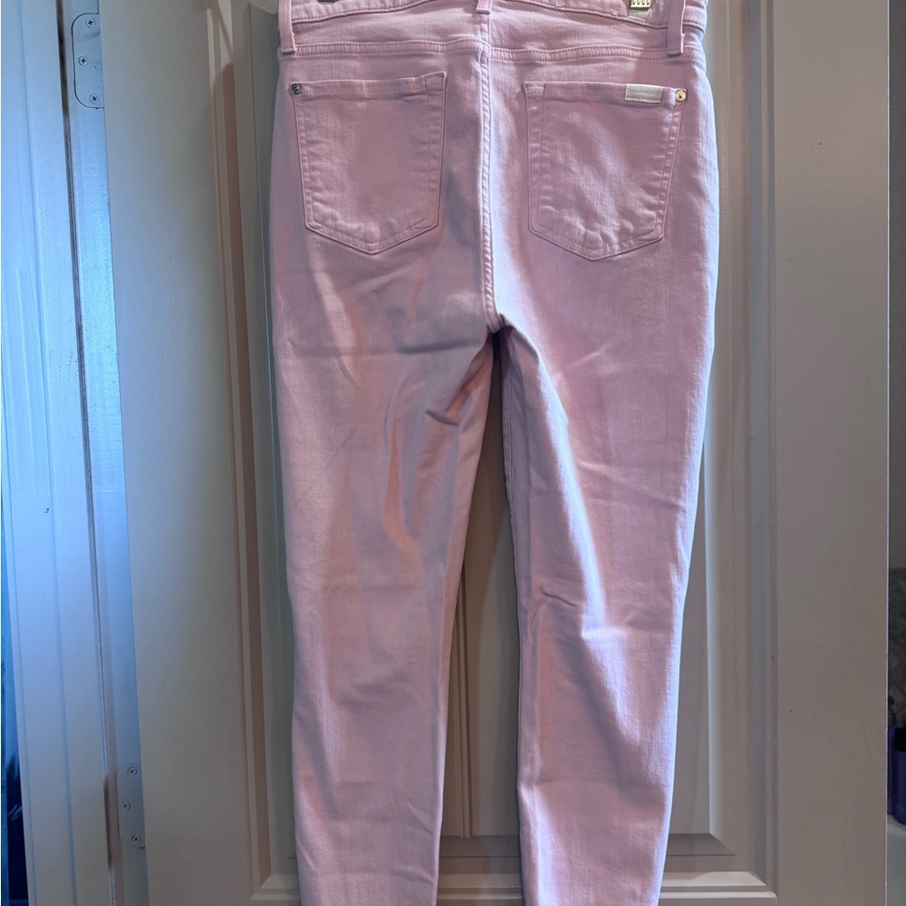7 For All Mankind High Rise Pink Jeans